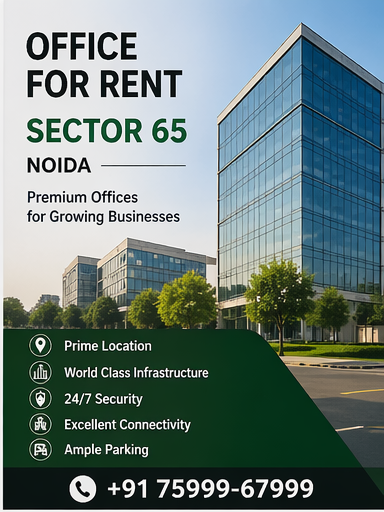 Office space for rent in Noida Sector 62, 63, 64, 65, 66, 67, 68, 69, Call 75999-67999
