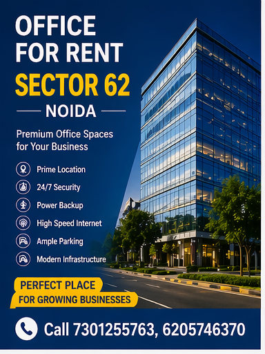 Noida Office Space for Rent (Sector 62,63,64,65,66,67,68,69), Call Now: 7301255763, 6205746370