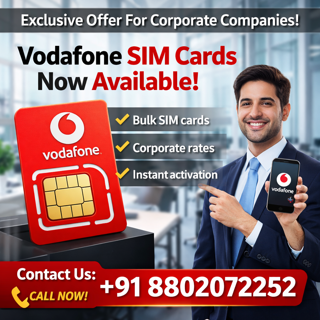 Vodafone Business SIM Solutions – Fast, Reliable & Scalable Connectivity, Call 88020-72252