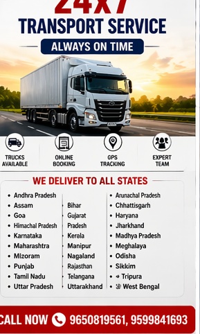 Reliable transport service from Noida to all over India. Safe & on-time delivery. Call now: 9650819561, 9599841693